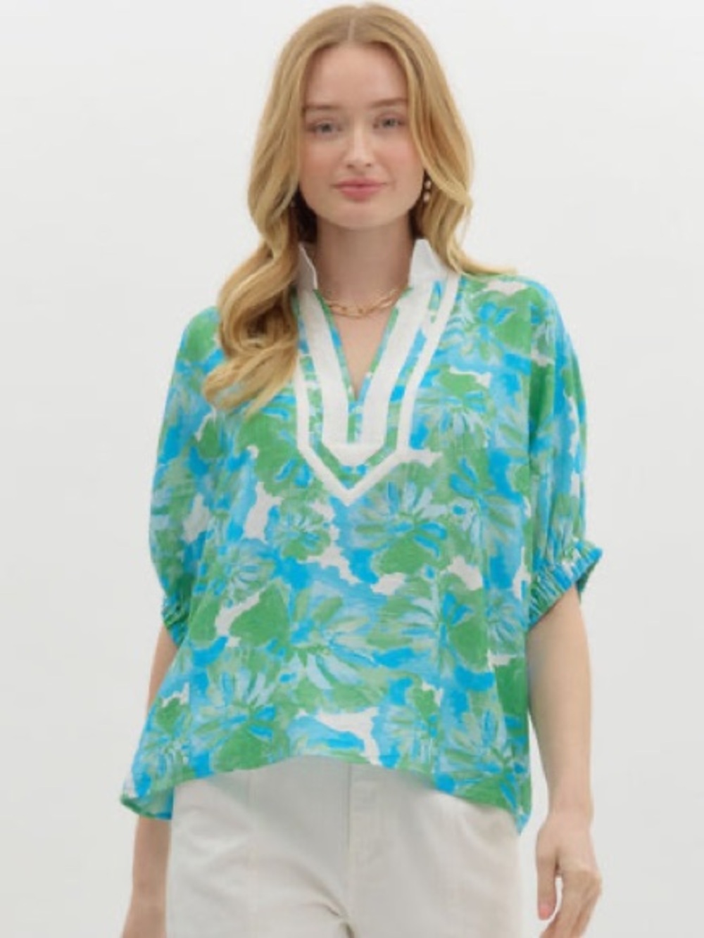 Entro Floral Dolman Blouse